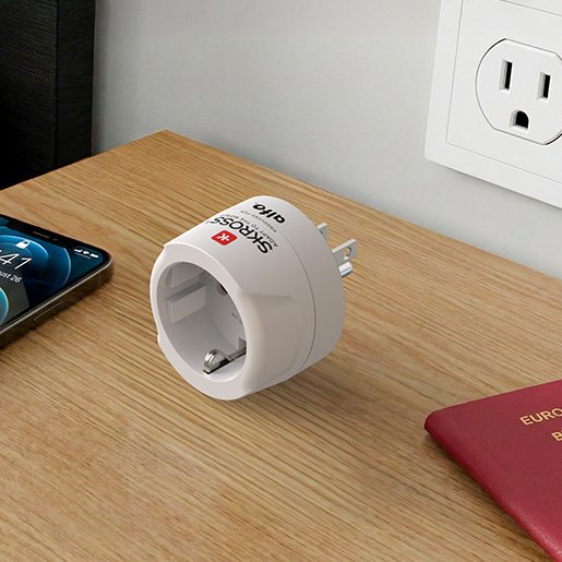 alfo. Reiseadapter Typ B, 3-polig für USA Kanada, Karibik, Japan und Ostasien