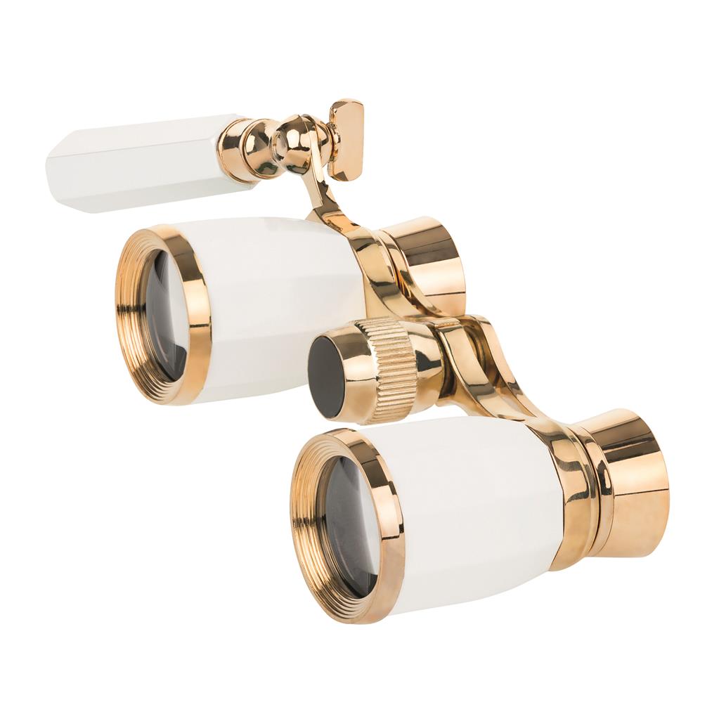 Danubia Opernglas 104 3x25 perlmuttfarben/gold mit Griff 4000461058080
