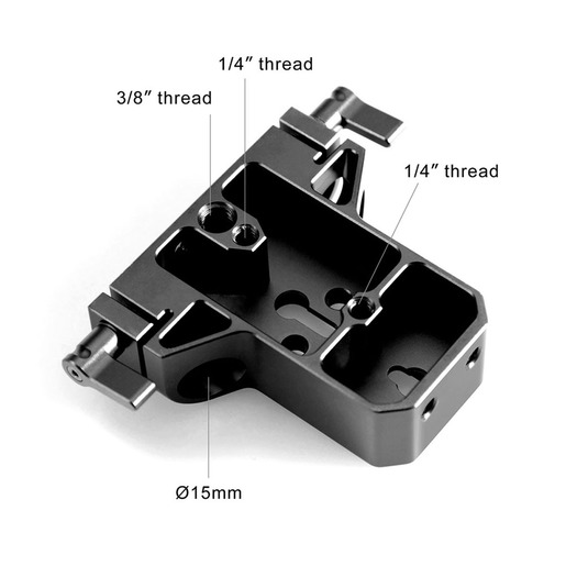 SmallRig 1674 Baseplatte mit zwei 15 mm Rodaufnahmen