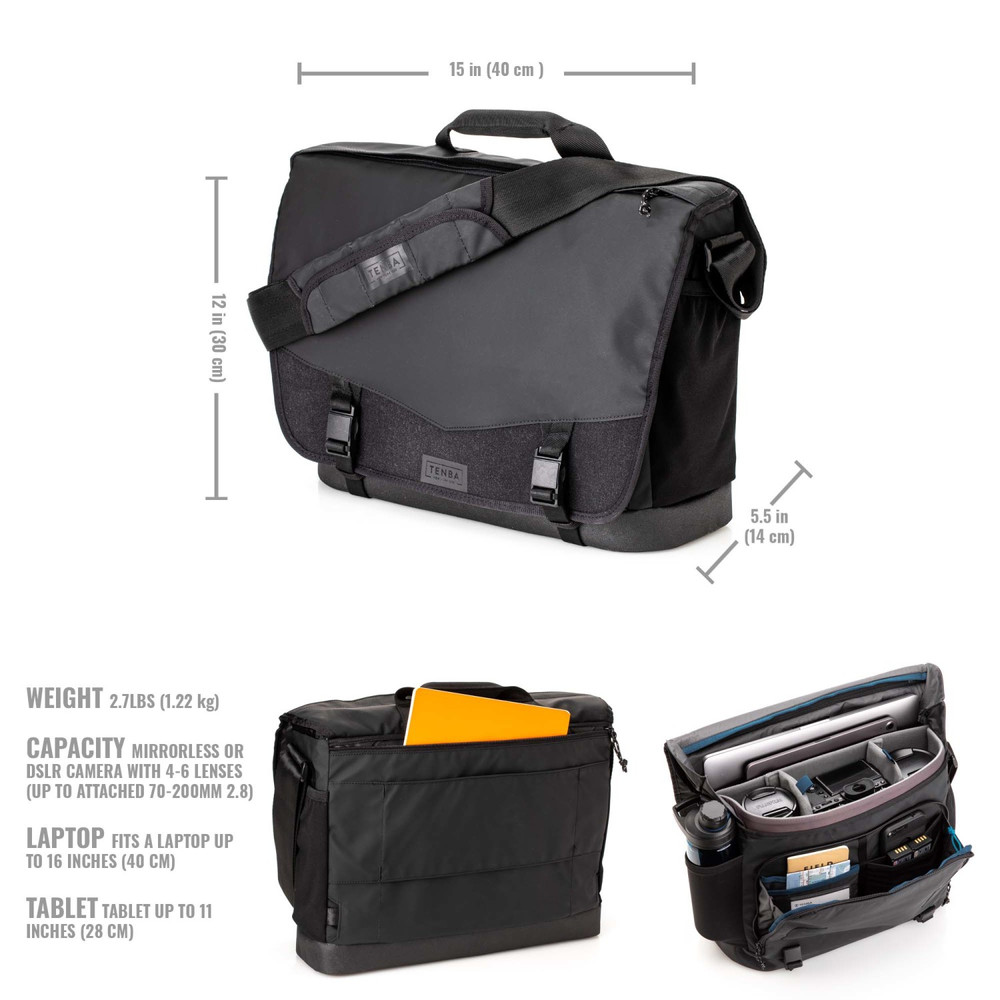 Tenba Tasche Messenger DNA 16 Slim schwarz 0816779022903