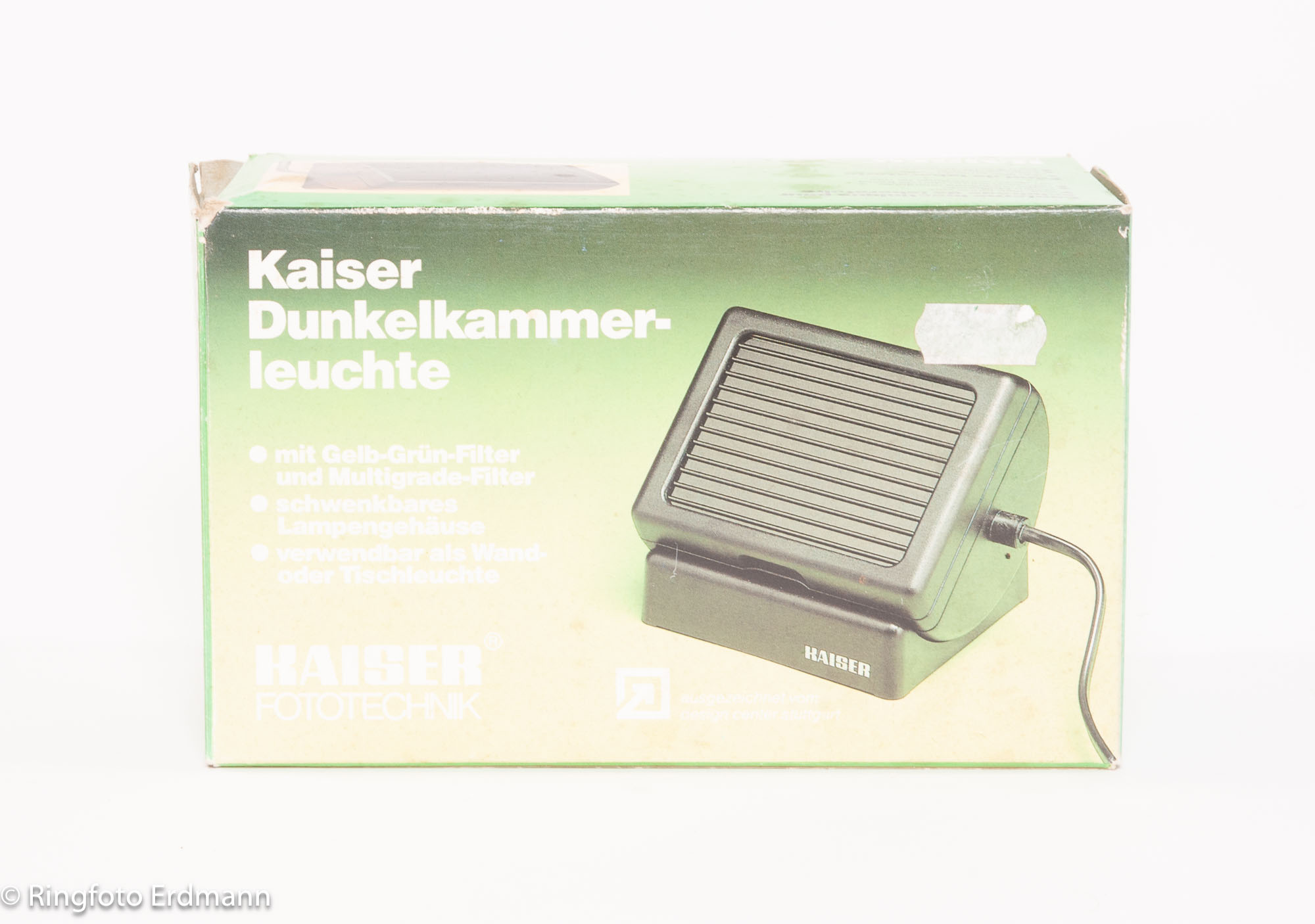Kaiser Dunkelkammerleuchte mit Gelb-Grün Filter - gebraucht