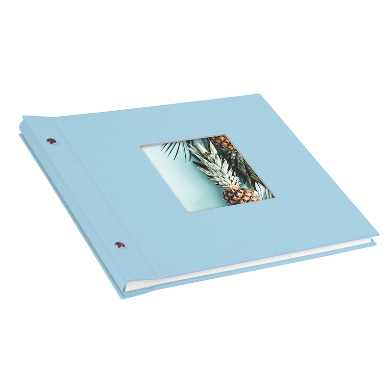 Goldbuch Schraubalbum 30x25cm Bella Vista Himmelblau mit 40 weißen Seiten 4009835268292