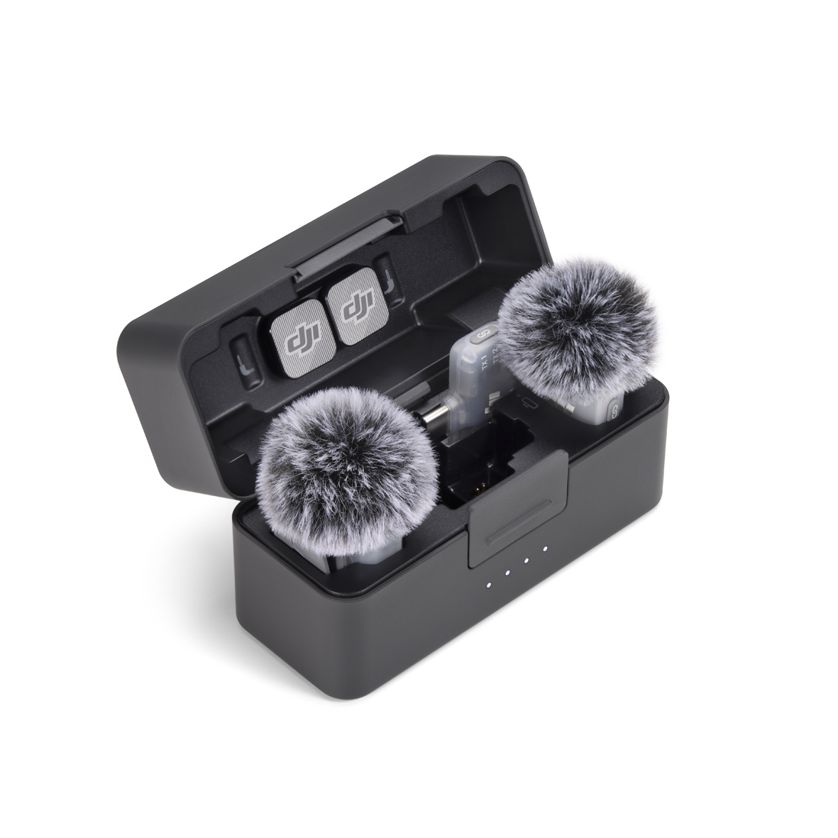DJI MIC Mini 2 (2 TX + 1 Mobile RX+Charg Case), Empfänger, Sender, Ladeschale, Funkmikrofonsystem