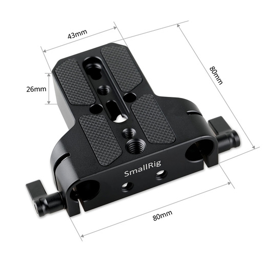 SmallRig 1674 Baseplatte mit zwei 15 mm Rodaufnahmen