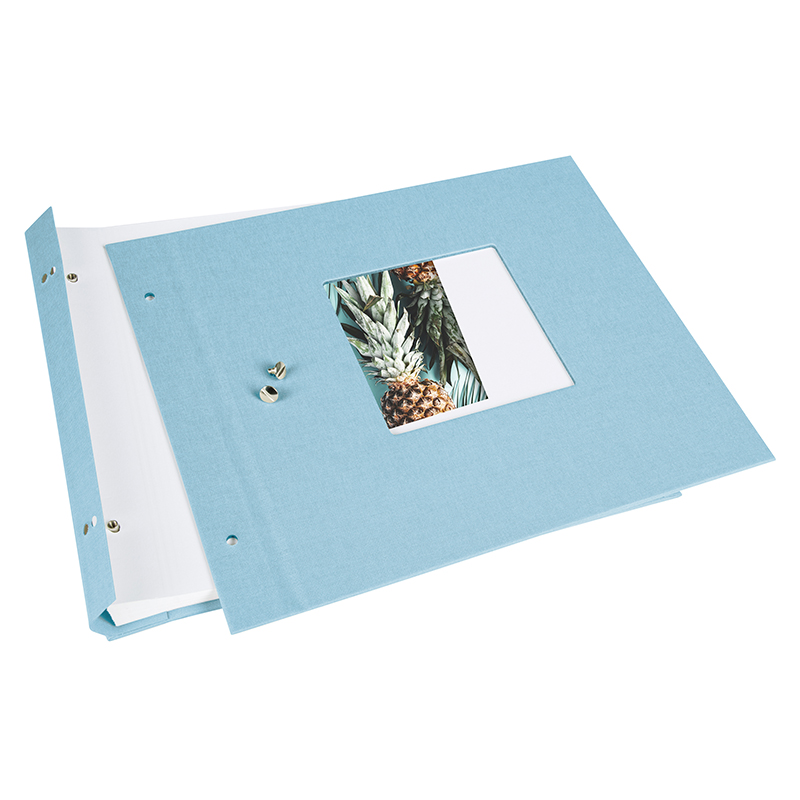 Goldbuch Schraubalbum 30x25cm Bella Vista Himmelblau mit 40 weißen Seiten 4009835268292
