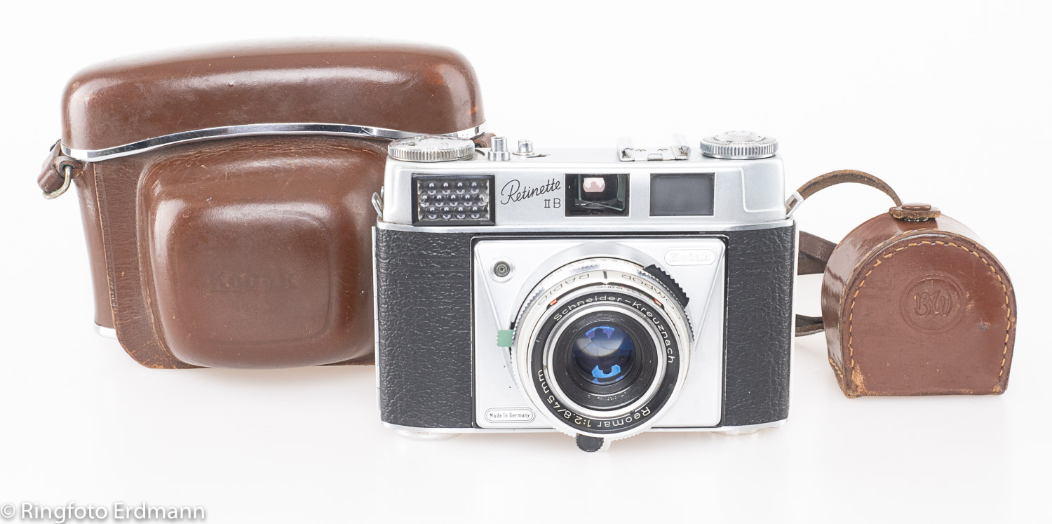 Kodak Retinette II B inklusive Tasche, Streulichtblende + Filter - gebraucht 0000000002695
